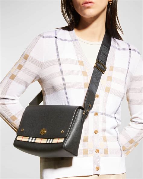 burberry note vintage check crossbody bag|burberry note medium leather check.